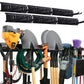 Garage Tool Organizer Wall Mount, 96", 6 Racks 12 Hooks, 600 lbs